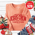 Jesus Crew Sweatshirt - Heather Terracotta - 20 product image 1