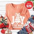 Joy To The World Sweatshirt - Heather Terracotta - 20 product image 1