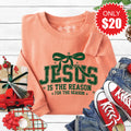 Jesus Is The Reason Sweatshirt - Heather Terracotta - 20 product image 1