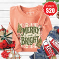 Merry and Bright Sweatshirt - Heather Terracotta - 20 product image 1