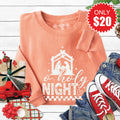 Oh Holy Night Sweatshirt - Heather Terracotta - 20 product image 1