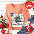 Merry Christmas Sweatshirt - Heather Terracotta - 20 product image 1