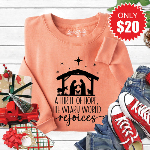 A Thrill of Hope Sweatshirt - Heather Terracotta - 20 product image 1