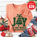 Joy To The World Sweatshirt - Heather Terracotta - 20 product image 1