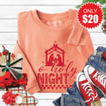 Oh Holy Night Sweatshirt - Heather Terracotta - 20 product image 1