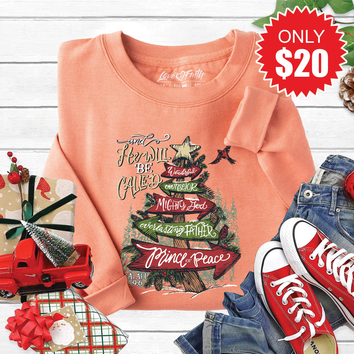 Isaiah 9:6 Sweatshirt - Heather Terracotta - 20 product image 1