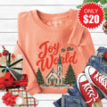 Joy To The World Sweatshirt - Heather Terracotta - 20 product image 1