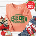 Jesus Crew Sweatshirt - Heather Terracotta - 20 product image 1