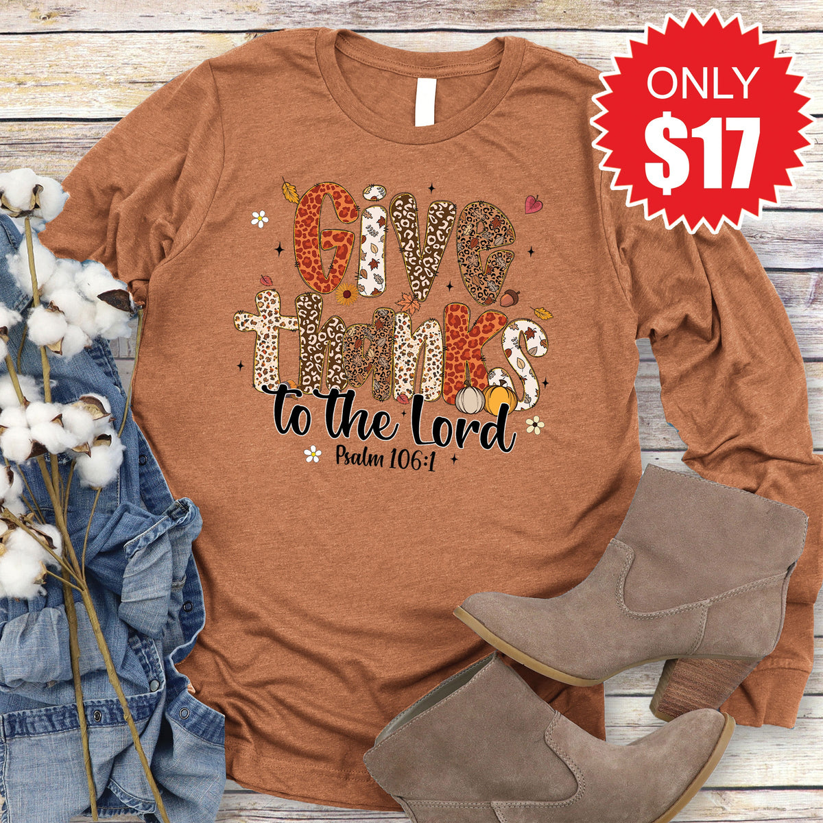 Give Thanks Long Sleeve - Heather Autumn - 17 product image 1