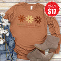 Grateful Thankful Blessed Flowers Long Sleeve - Heather product image 1