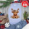 Christmas Cow Tee - Heather Blue - 15 product image 1