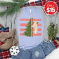 Cross and Christmas Tree Tee - Heather Blue - 15 product image 1