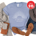 The World Is Brighter Tee - Heather Blue - 15 product image 1