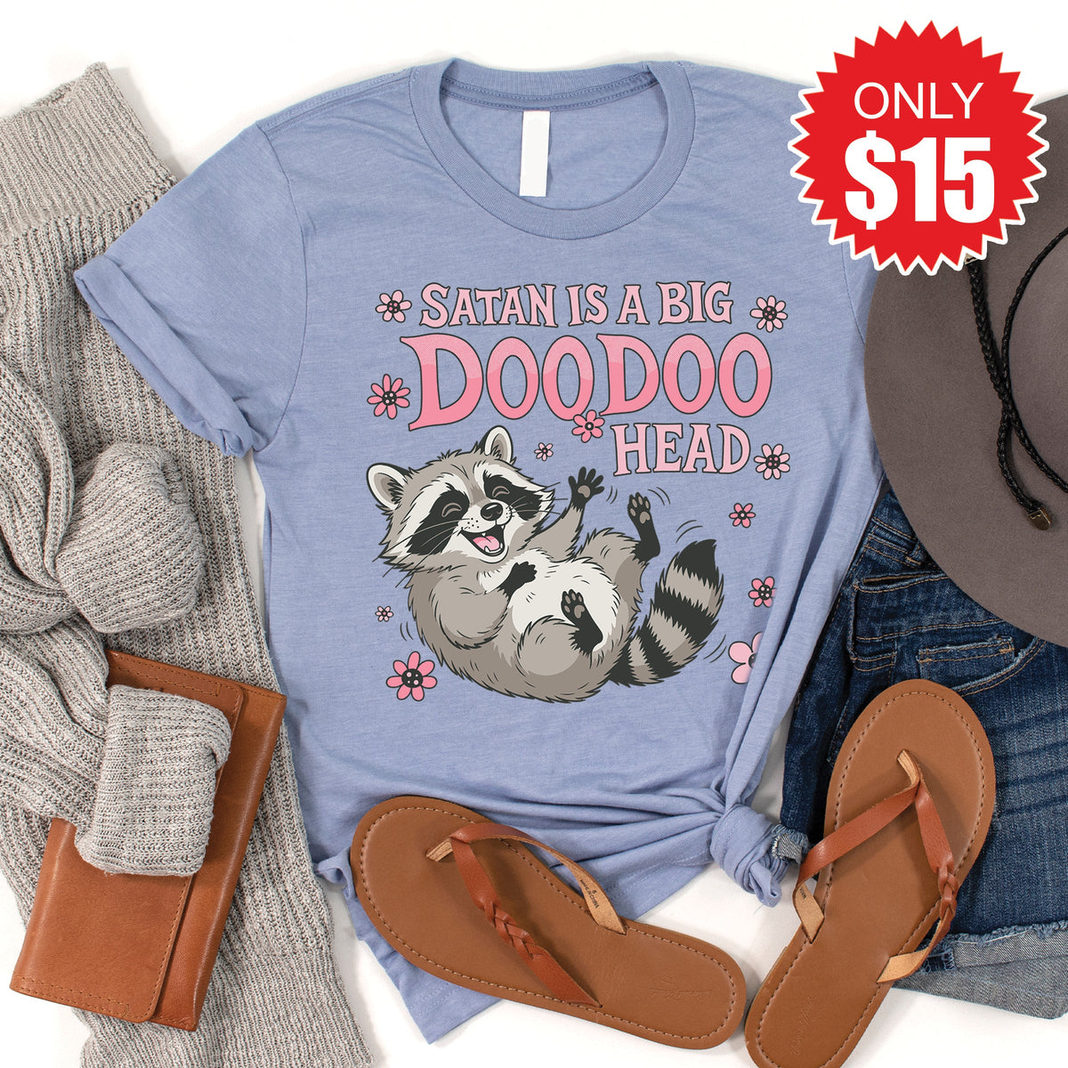 Doodoo Head Tee - Heather Blue - 15 product image 1
