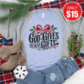 God Gives The Best Gifts Tee - Heather Blue - 15 product image 1