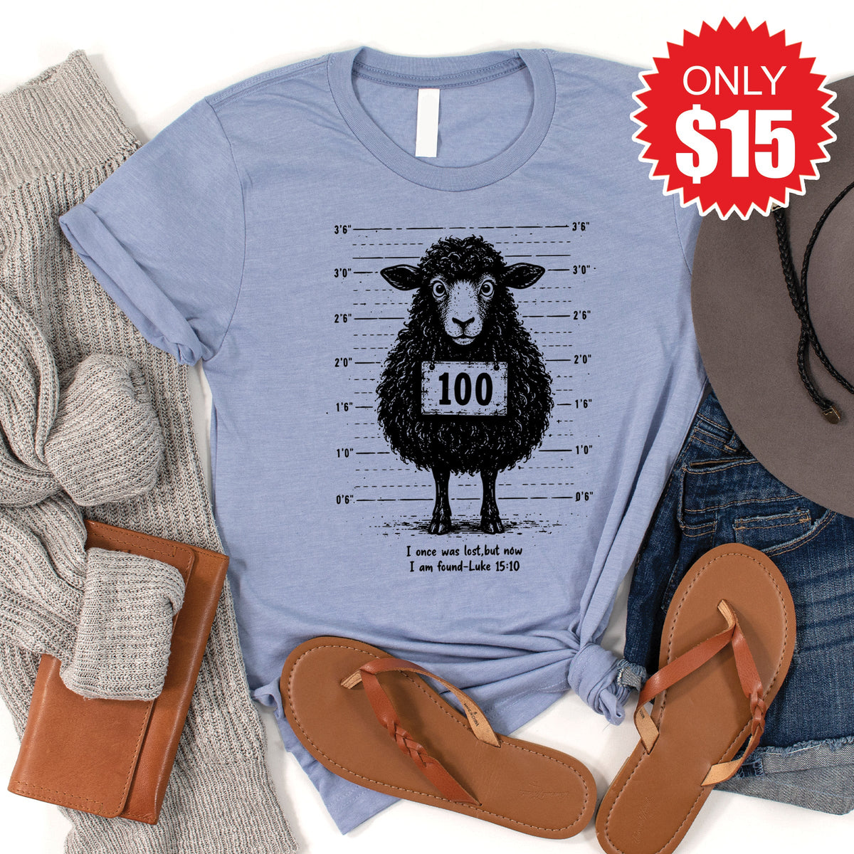I Am Found Tee - Heather Blue - 15 product image 1