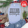 Jesus Is Born Tee - Heather Blue - 15 product image 1