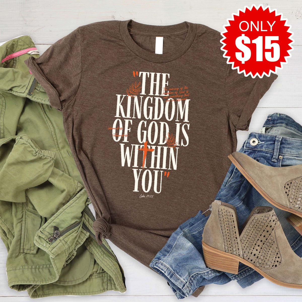 Kingdom of God Tee - Heather Brown - 15 product image 1