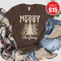 Merry Christmas Tee - Heather Brown - 15 product image 1