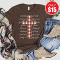 Gingham Cross Tee - Heather Brown - 15 product image 1