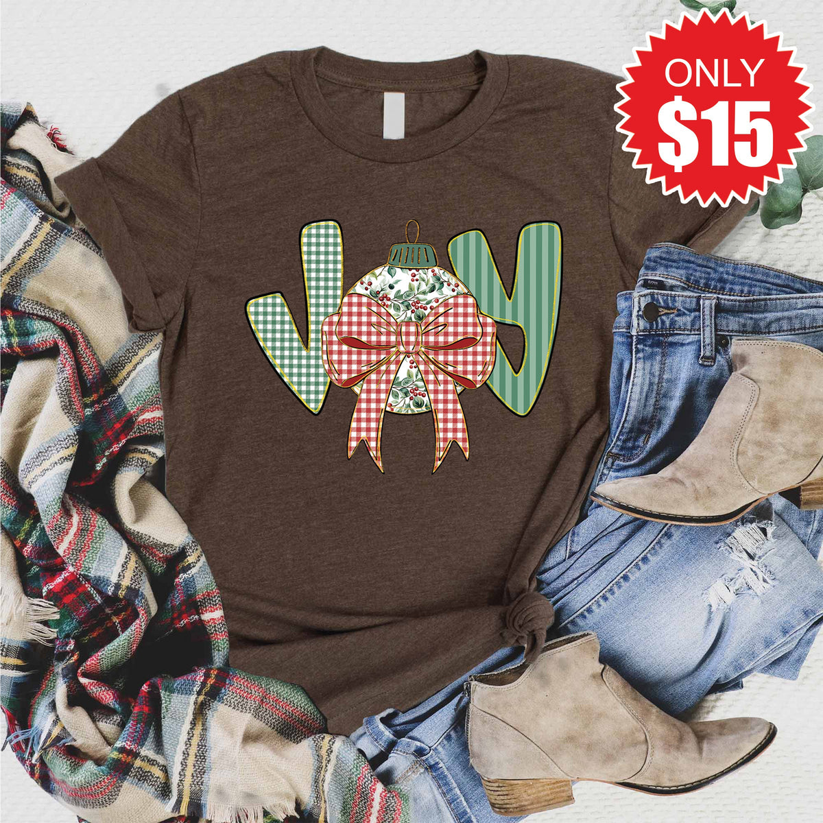Joy Tee - Heather Brown - 15 product image 1