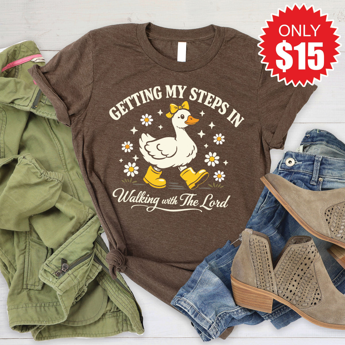 Getting My Steps In Tee - Heather Brown - 15 product image 1