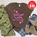God's Got A Plan Tee - Heather Brown - 15 product image 1