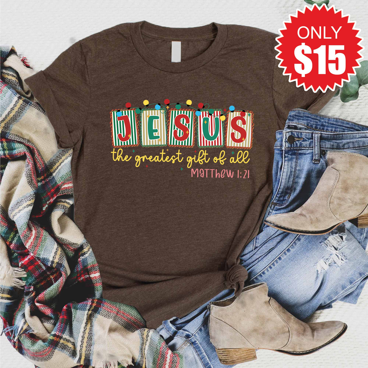 The Greatest Gift Of All Tee - Heather Brown - 15 product image 1