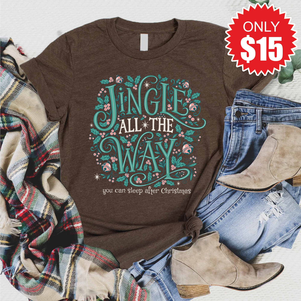 Jingle All Tee - Heather Brown - 15 product image 1