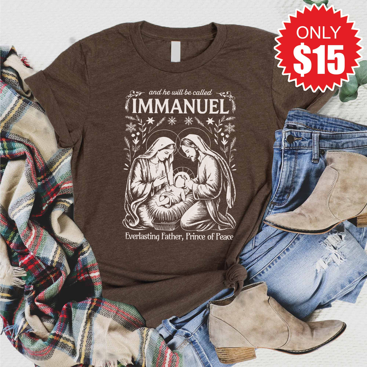 Immanuel Tee - Heather Brown - 15 product image 1