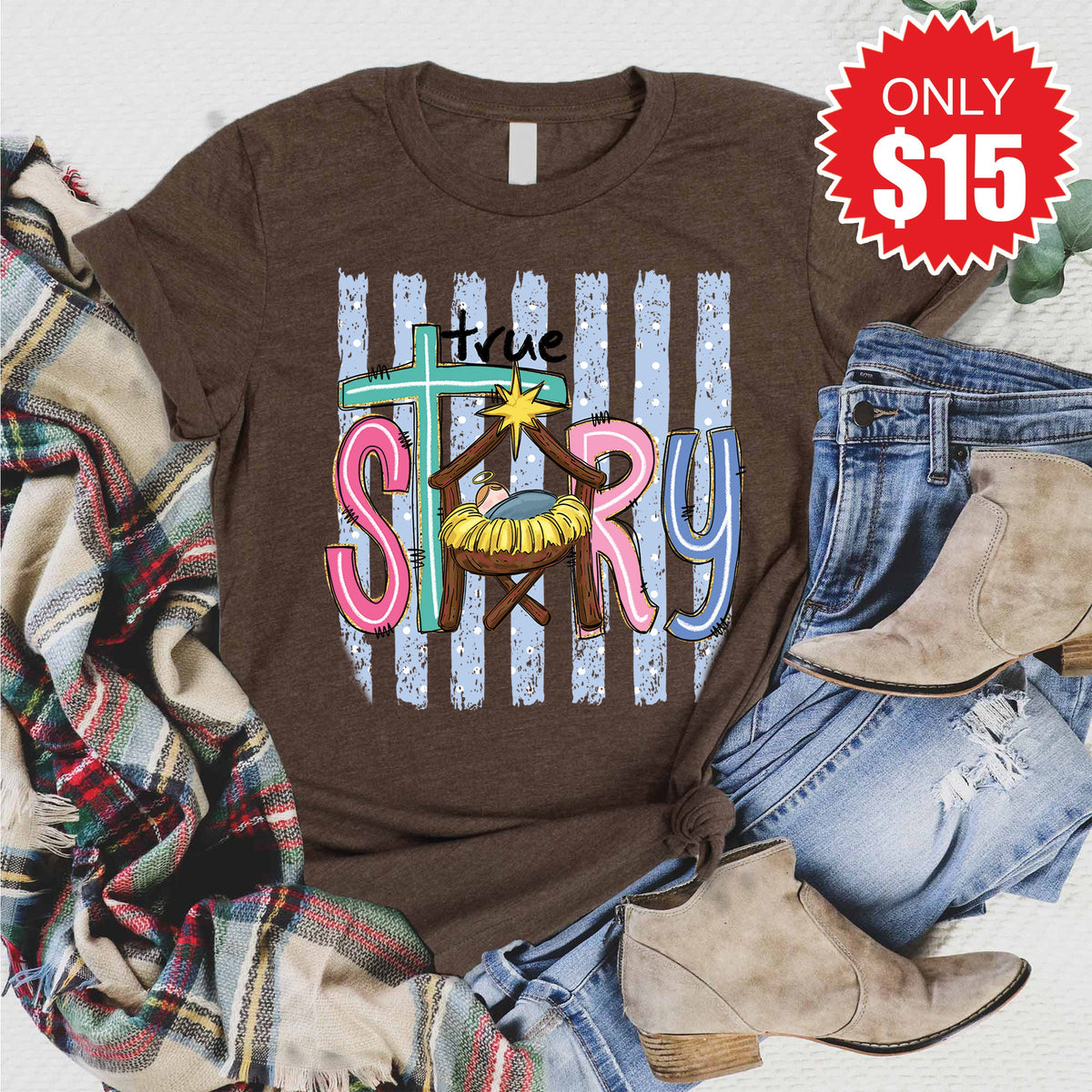 True Story Tee - Heather Brown - 15 product image 1