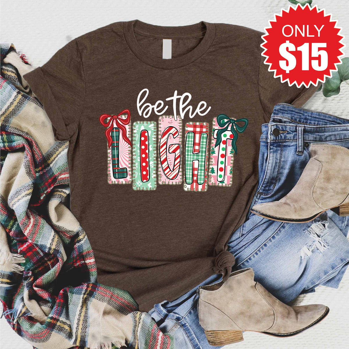 Be The Light Tee - Heather Brown - 15 product image 1