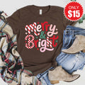 Merry And Bright Tee - Heather Brown - 15 product image 1