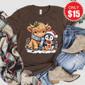 Christmas Cow Tee - Heather Brown - 15 product image 1