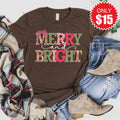 Merry and Bright Tee - Heather Brown - 15 product image 1