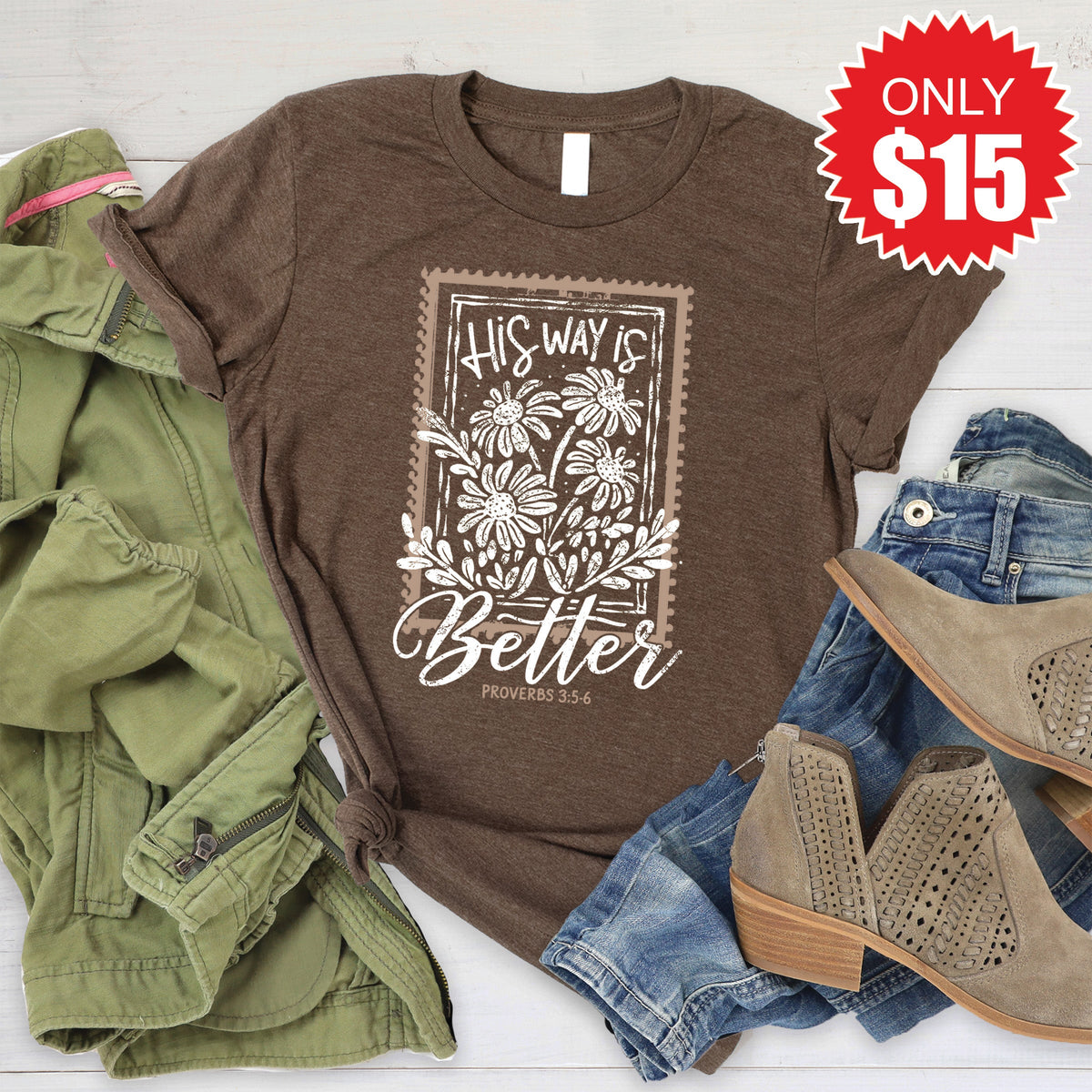 His Way Is Better Tee - Heather Brown - 15 product image 1