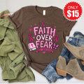 Faith Over Fear Tee - Heather Brown - 15 product image 1