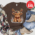 Christmas Cow Tee - Heather Brown - 15 product image 1