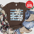 Snow Flakes Tee - Heather Brown - 15 product image 1