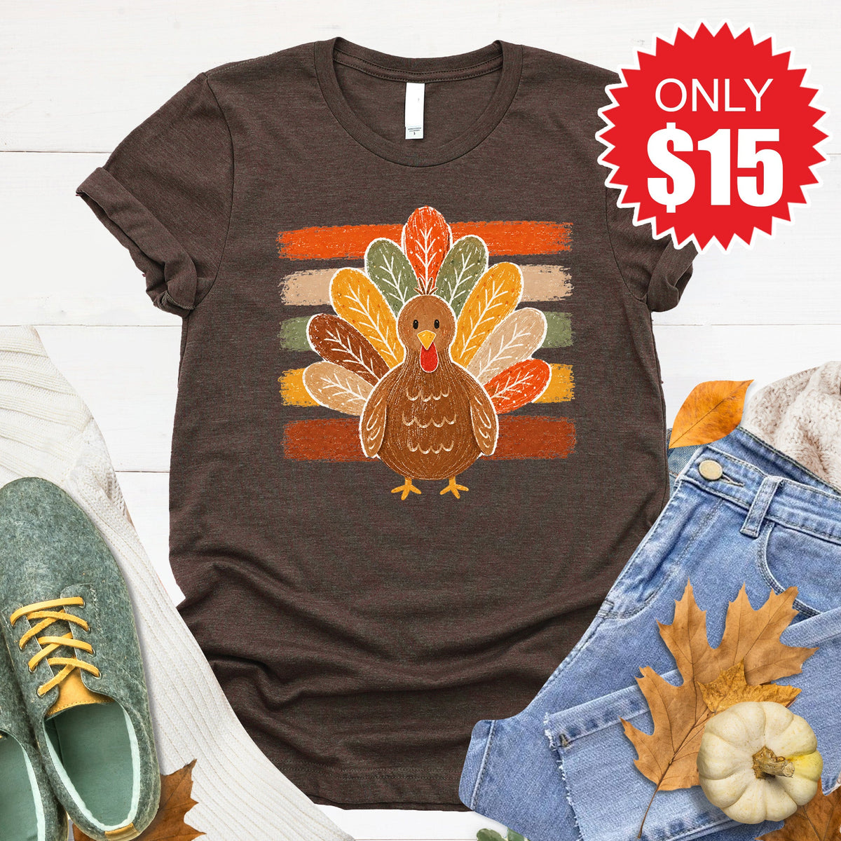 Turkey Tee - Heather Brown - 15 product image 1