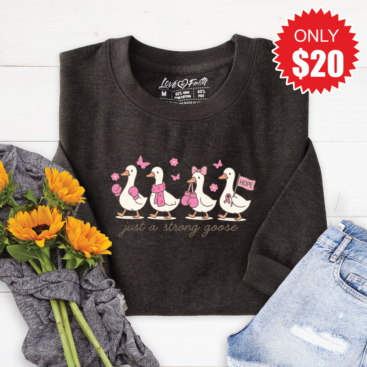 Strong Goose Sweatshirt - Heather Charcoal - 20 product image 1