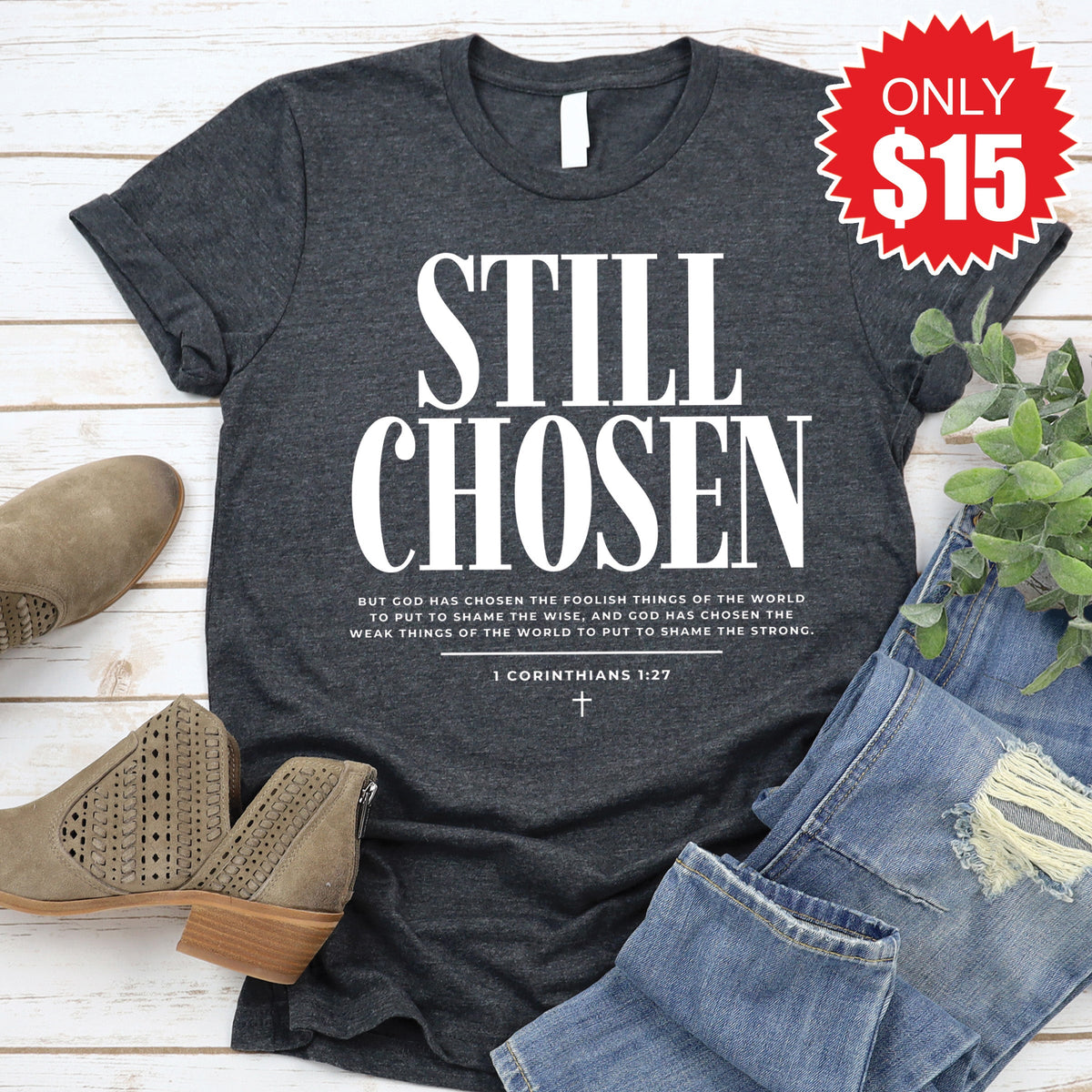 Still Chosen Tee - Heather Charcoal - 15 product image 1