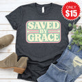 Saved By Grace Tee - Heather Charcoal - 15 product image 1