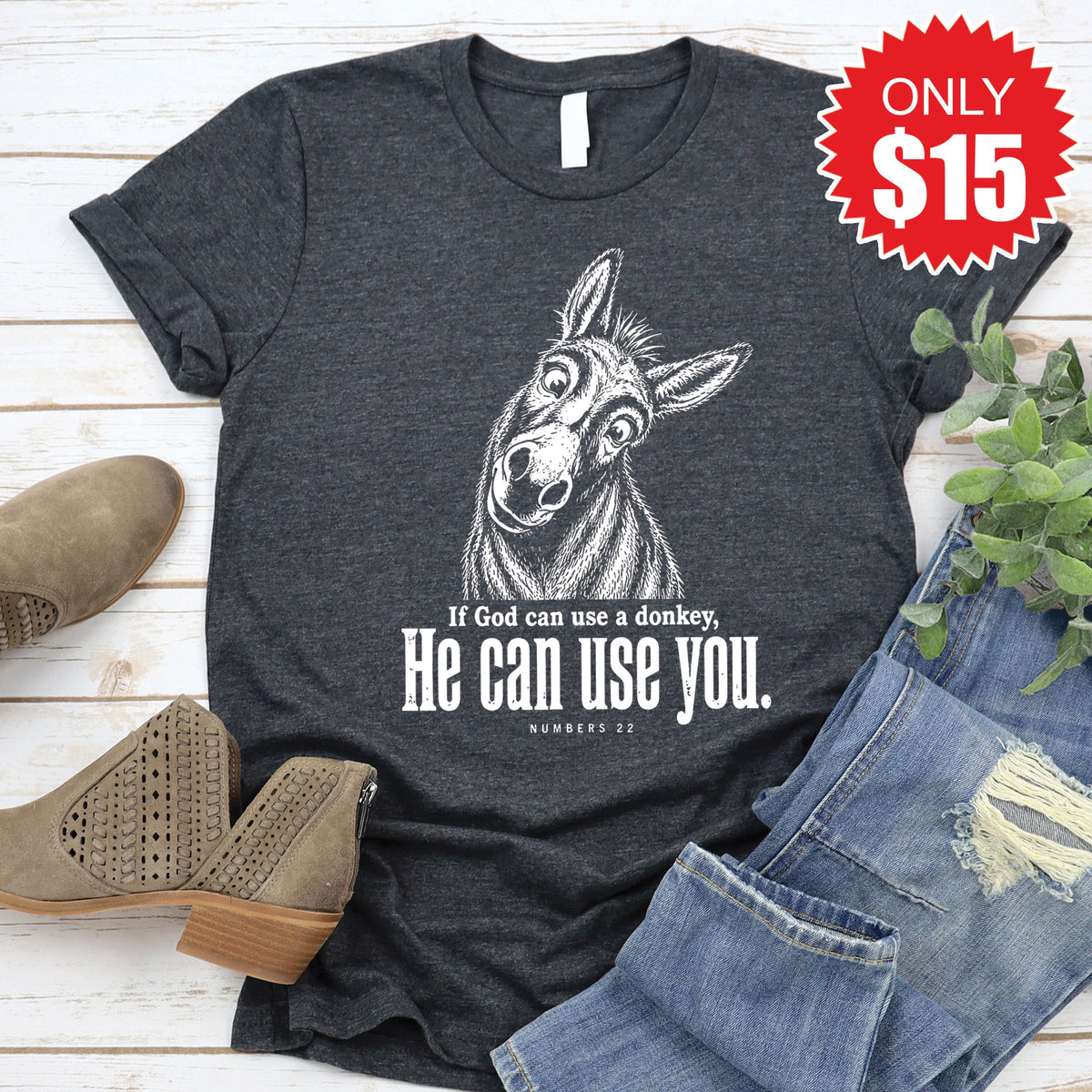He Can Use You Tee - Heather Charcoal - 15 product image 1