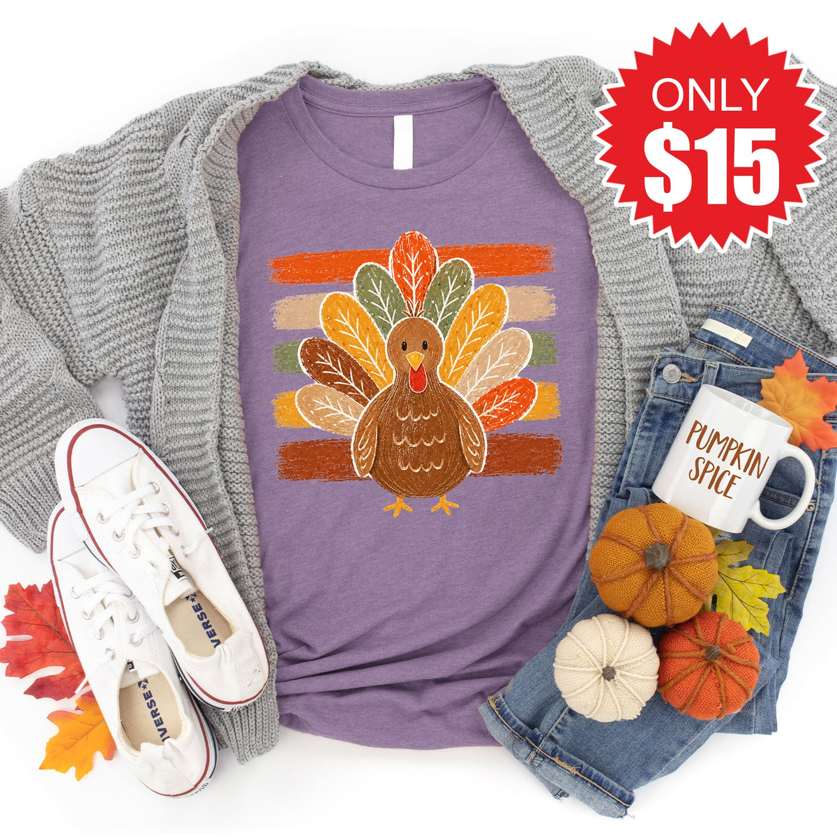 Turkey Tee - Heather Deep Purple - 15 product image 1