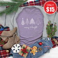 Merry and Bright Tee - Heather Deep Purple - 15 product image 1