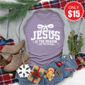 Jesus Is The Reason Tee - Heather Deep Purple - 15 product image 1