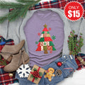 Christmas Tree Patchwork Tee - Heather Deep Purple - 15 product image 1