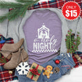 Oh Holy Night Tee - Heather Deep Purple - 15 product image 1