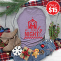 Oh Holy Night Tee - Heather Deep Purple - 15 product image 1